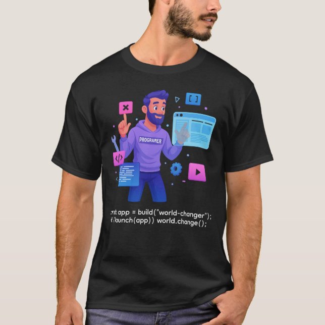 World-Changer App – Programmer T-Shirt (Vorderseite)