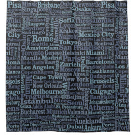 World Cities Duschvorhang