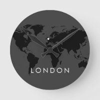 World Clock Custom Elegant Modern City Time