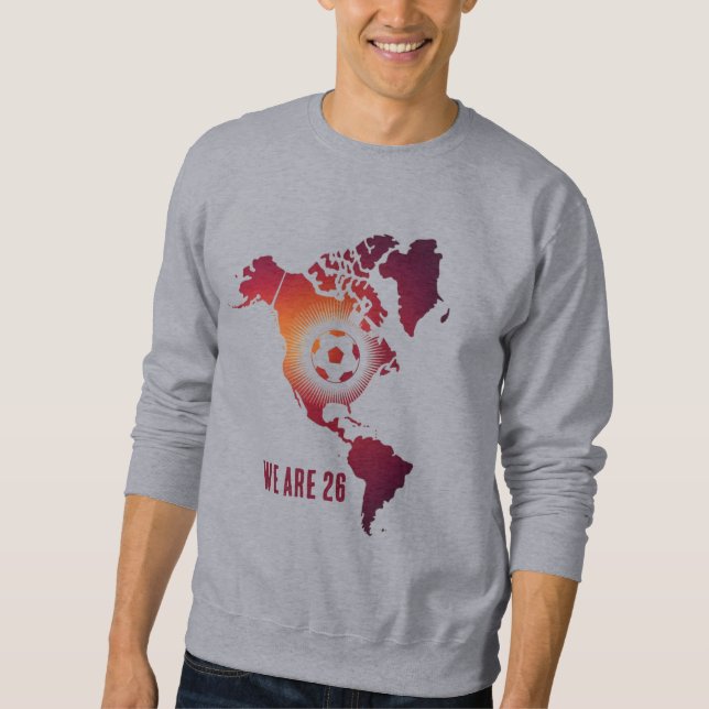 World Cup 2026 Americas Soccer Map Sweat Hoodie  (Vorderseite)