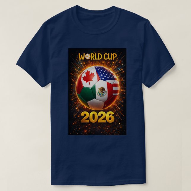 World Cup 2026 Shirt, Football Fan, FIFA 2026 Tee (Design vorne)