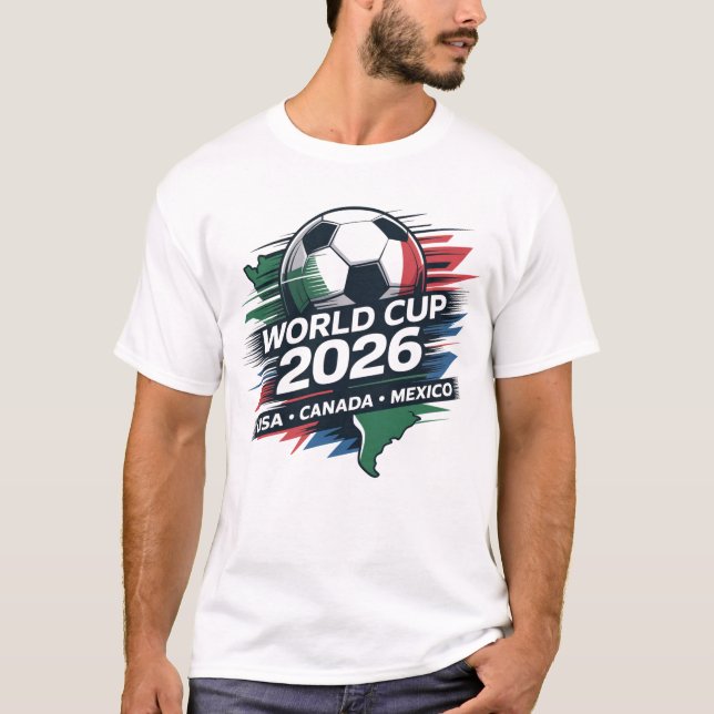 World Cup 2026 USA Canada Mexico Football T-Shirt  (Vorderseite)