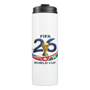 World Cup Kanada Fußball-Trophäe Grafik-T-Shirt Thermosbecher