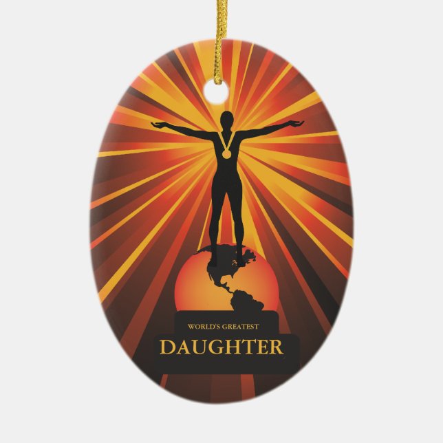 World Daughter Trophy Award Keramikornament (Vorne)