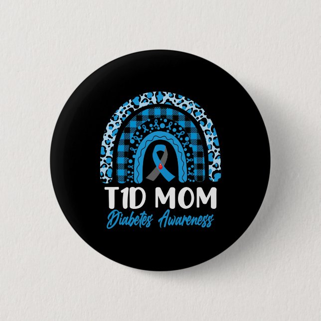 World Diabetes Awareness Day T1d Typ 1 Diabetes Button (Vorderseite)