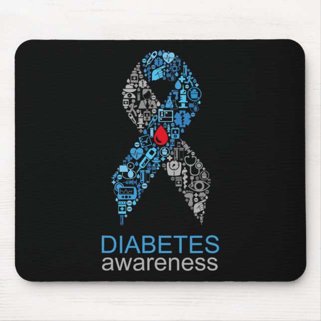 World Diabetes Day Diabetes Awareness Ribbon  Mousepad (Vorne)