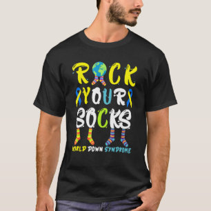 World Down Syndrom Day Rock Your Shocks Awareness T-Shirt