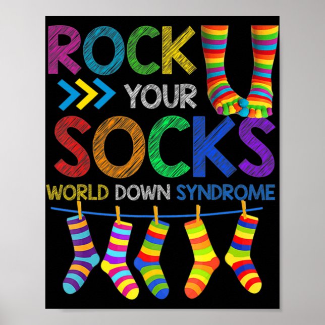 World Down Syndrom Day Rock Your Socks Awareness Poster (Vorne)