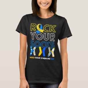 World Down Syndrom Day Rock Your Socks Awareness T-Shirt