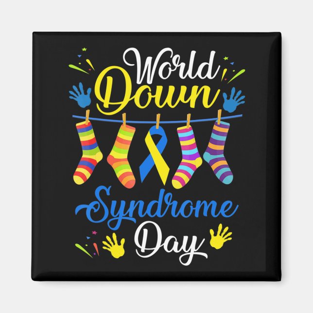 World Down Syndrome Day Awareness Socks 21 März Magnet (Vorne)