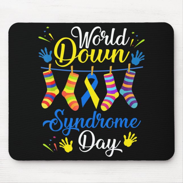 World Down Syndrome Day Awareness Socks 21 März  Mousepad (Vorne)