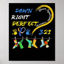 World Down Syndrome Day Awareness Socks 21 März Poster