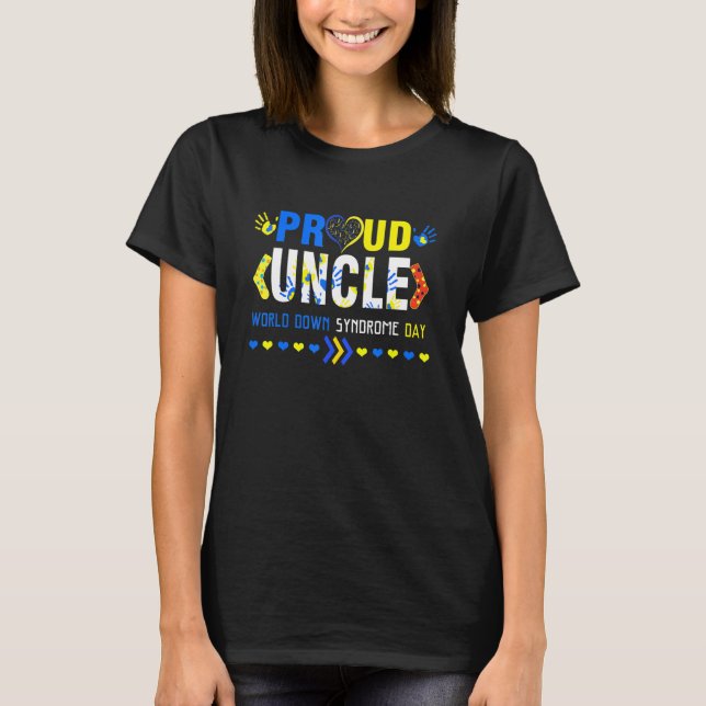 World Down Syndrome Day Oncle Awareness März 21 T-Shirt (Vorderseite)