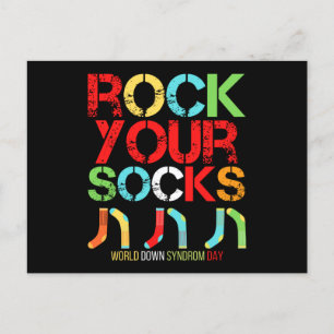 World Down Syndrome Day Rock Your Socks Postkarte