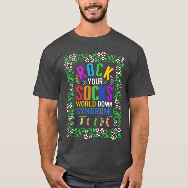 World Down Syndrome Day Rock Your Socks retro T-Shirt (Vorderseite)