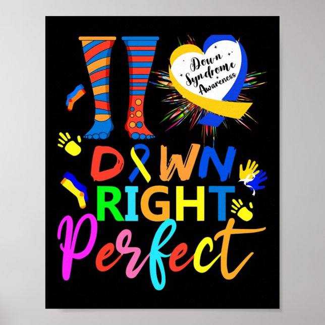 World Down Syndrome Day Rock Your Socks T21 Awaren Poster (Vorne)