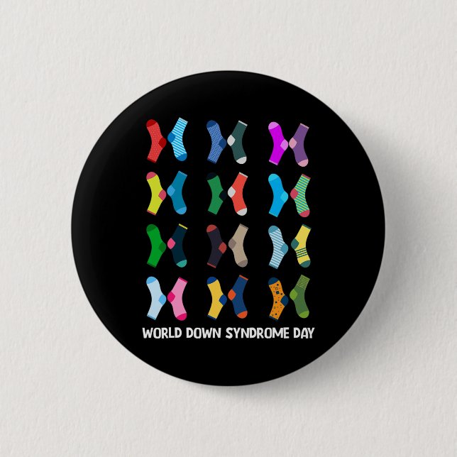 World Down Syndrome Day Socks Wdsd Button (Vorderseite)