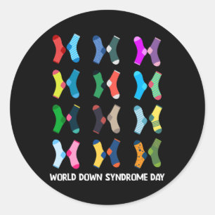 World Down Syndrome Day Socks Wdsd Runder Aufkleber
