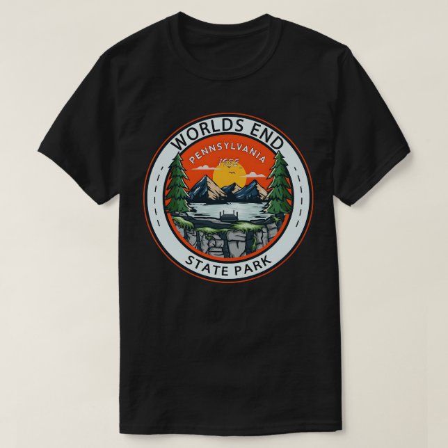 World End Staat Park Pennsylvania Abzeichen T-Shirt (Design vorne)