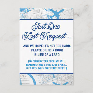 World erwartet Baby Shower Book Request Card Begleitkarte