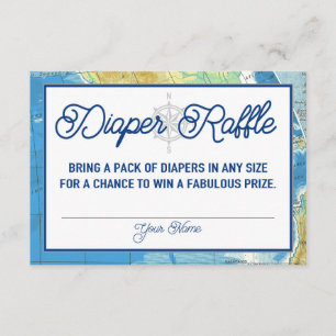 World erwartet Baby Shower Diaper Raffle Card Begleitkarte