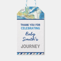 World erwartet Baby Shower Favor Tag