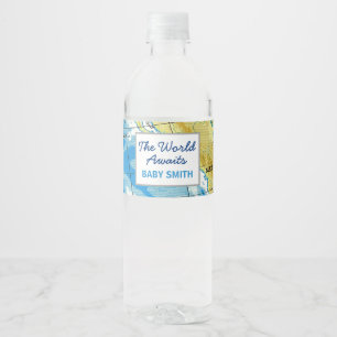 World erwartet Baby Shower Water Flasche Label Wasserflaschenetikett