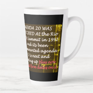 World Events the planet words and design Milchtasse