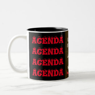 World Events the planet words and design Zweifarbige Tasse