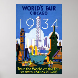 World Fair Chicago 1934 WPA Vintage Poster