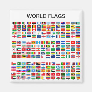World Flags Kühlschrank Magnet