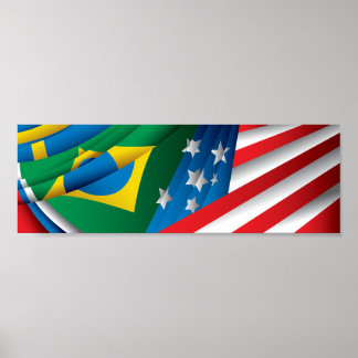 World Flags Poster, USA, Brasilien und mehr Poster