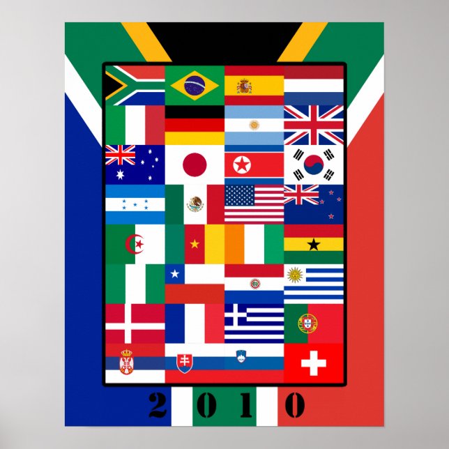 World Flags Soccer 2010 Poster (Vorne)