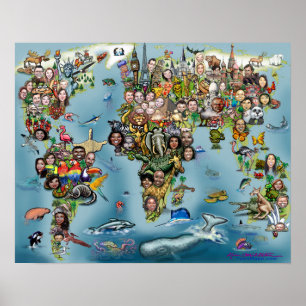 World Fun Map Poster
