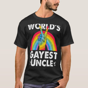 World Gayest Uncle Proud Papa Gay Pride Monte Rai T-Shirt