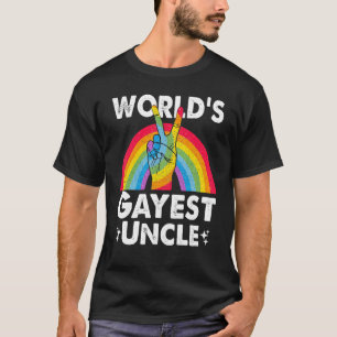 World Gayest Uncle Proud Papa Gay Pride Monte Rai T-Shirt