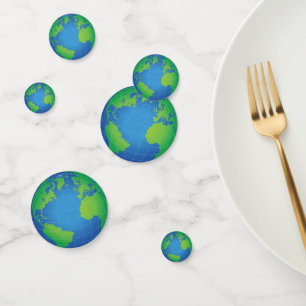 World Globe Map Konfetti