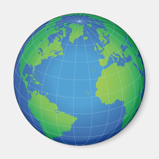 World Globe Map Magnet (Vorne)