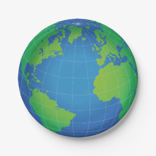 World Globe Map Pappteller