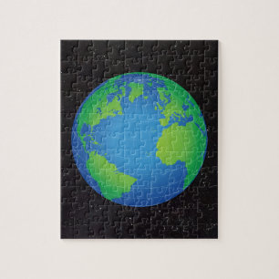 World Globe Map Starry Sky Puzzle
