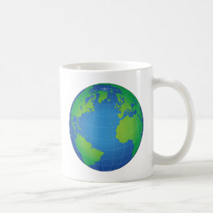 World Globe Map Tasse