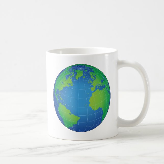World Globe Map Tasse (Rechts)