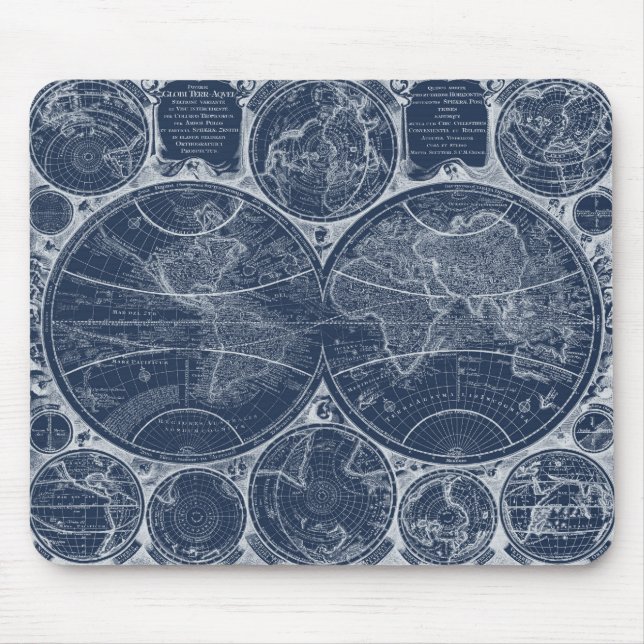 World Globes Blueprint Mousepad (Vorne)