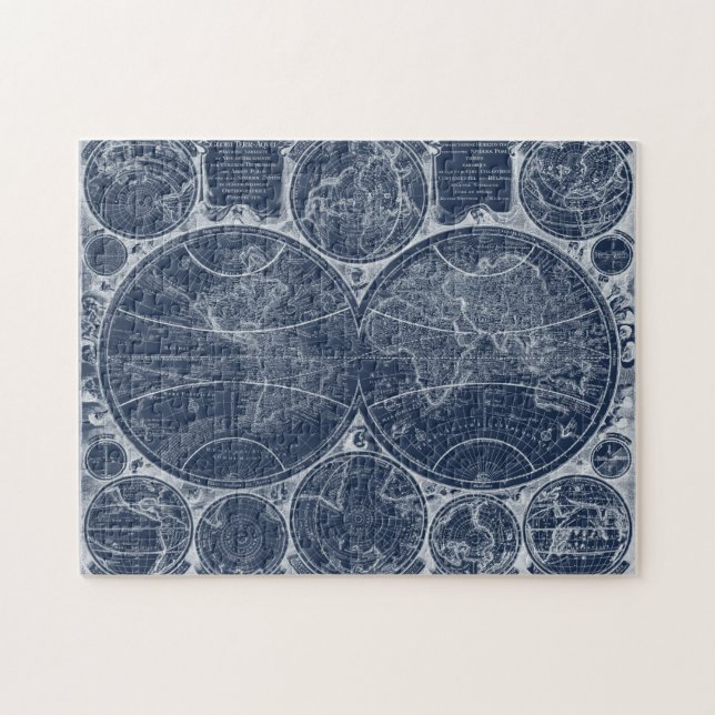 World Globes Blueprint Puzzle (Horizontal)