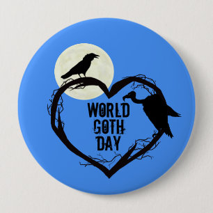 World Goth Day Button mit Raven & Vulture