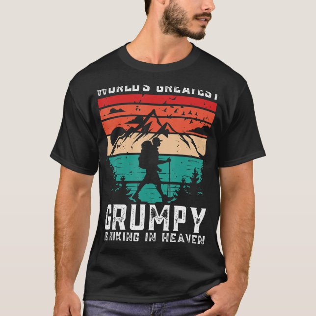 World Greatest Grumpy Hiking in Heaven Family Memo T-Shirt (Vorderseite)