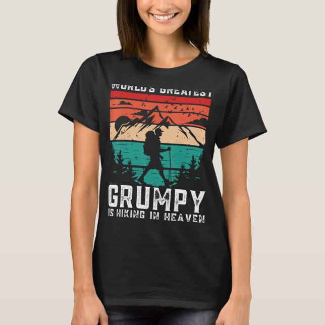 World Greatest Grumpy Hiking in Heaven Family Memo T-Shirt (Vorderseite)