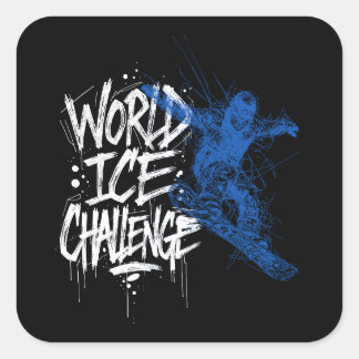 World Ice Challenge Quadratischer Aufkleber