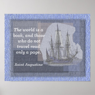 World is a book - Saint Augustine - quote print Poster