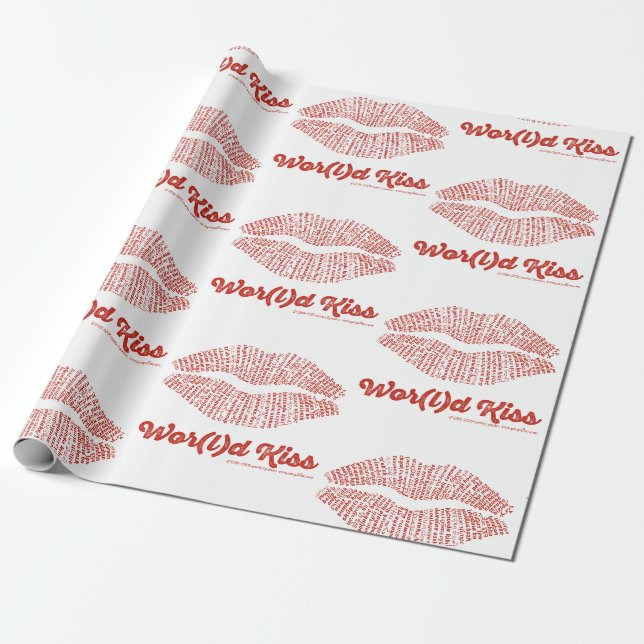 World Kiss Wrapping Paper Geschenkpapier (Ungerollt)